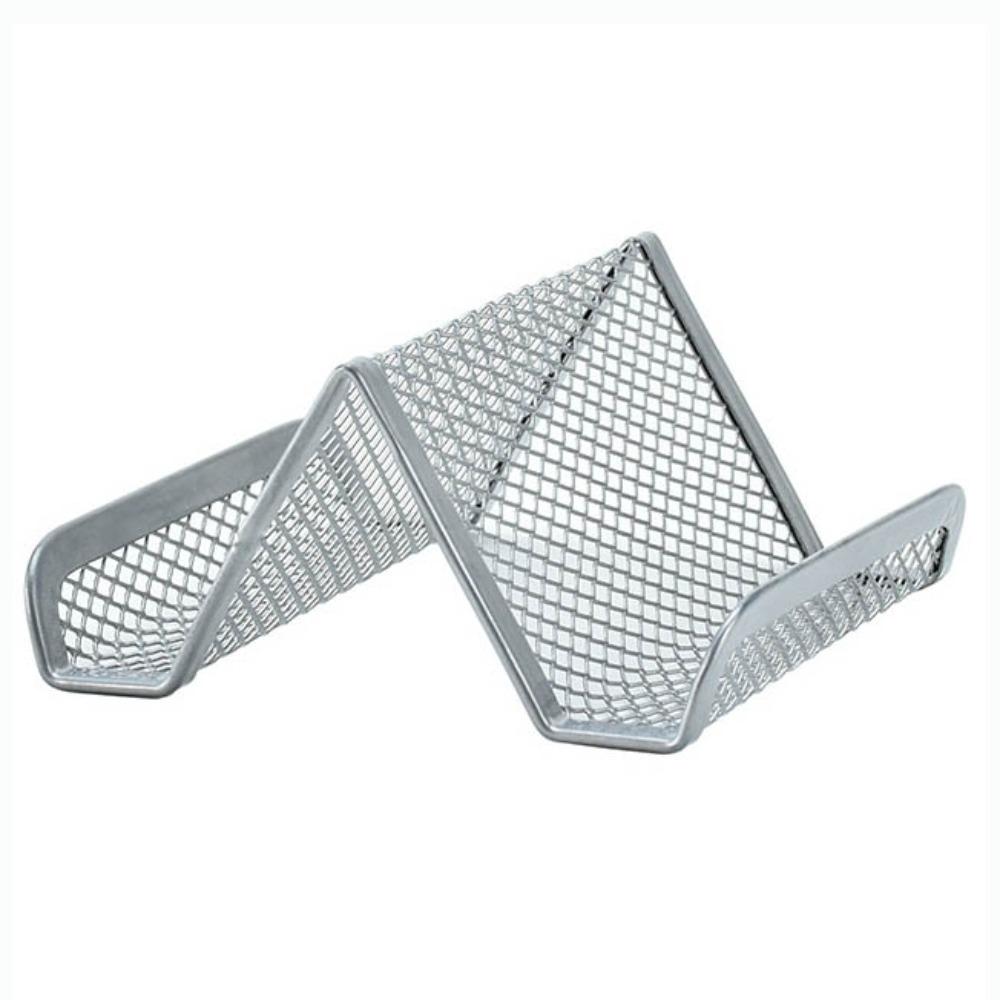 

Портативный сетчатый держатель для визиток, металлическая полка для хранения карточек, высококачественная подставка для визиток серебряный