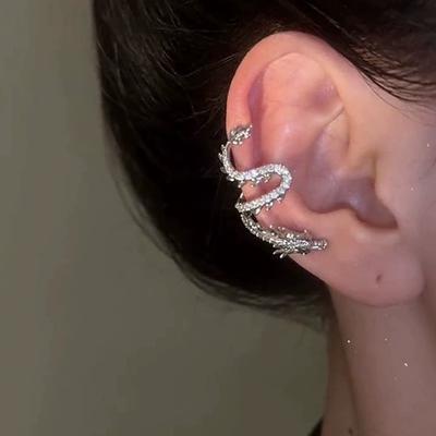 Панк Cool Dragon Earrings Jewelry Personalized Dragon Earrings Cuff for Girls Men