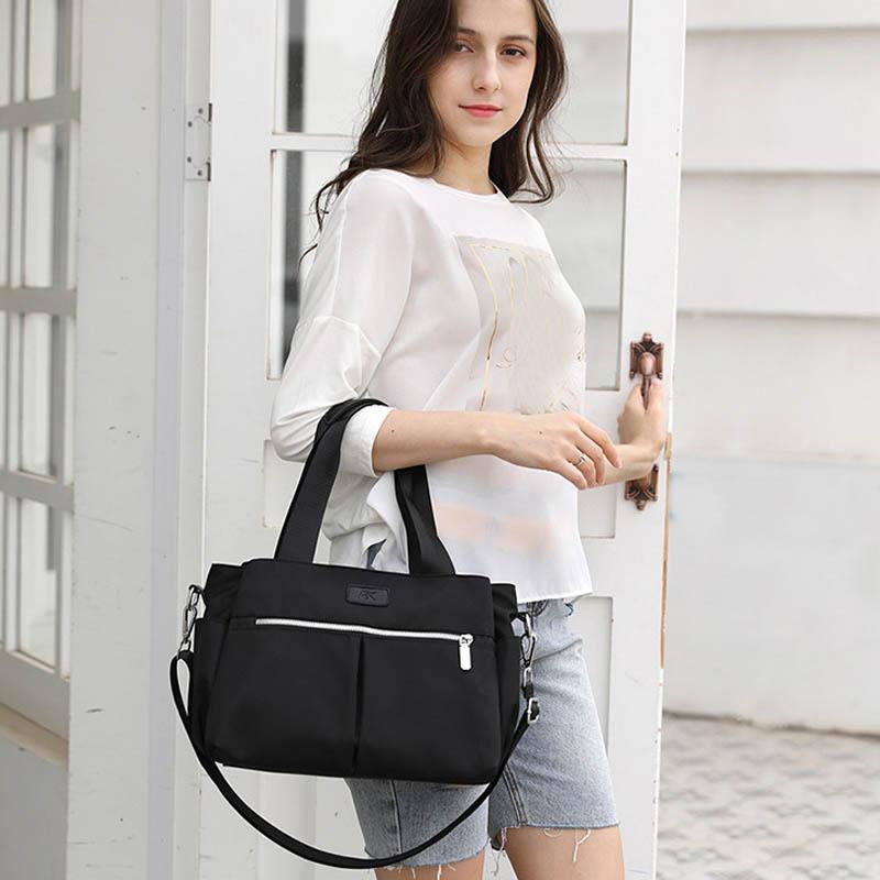 Nylontasche Damen Korea Tragetasche Nylon Lässige Reisehandtasche Aufbewahrung Umhängetasche Geldbörsen und Handtaschen für Damen
