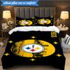 Pittsburgh Steelers Logo Art 3pcs Bedding,Including 1pc Duvet Cover And 2pcs Pillowcases Perfect for Christmas,Ideal for Bedroom, Dormitory