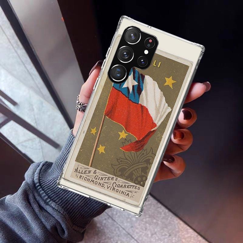 Chile Flag Phone Case For Samsung Galaxy S23 S24 S25 Edge S26 Ultra S22 + S21 Plus S20 FE Cover Silicone Print Shell Galaxy S23