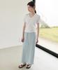 Leuba Jersey Straight Maxi Skirt - Polar Sky-Blue
