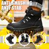 Waterproof Men Work Boots Safety Steel Toe Indestructible Shoes Anti-smash Puncture-Proof Kevlar Insoles Industrial Boots