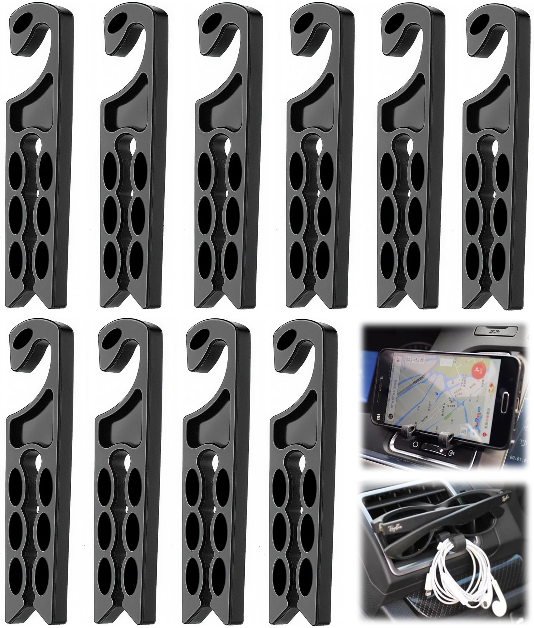 

Set of 10 Car Hooks, Car Air Vent Hook Hanger,