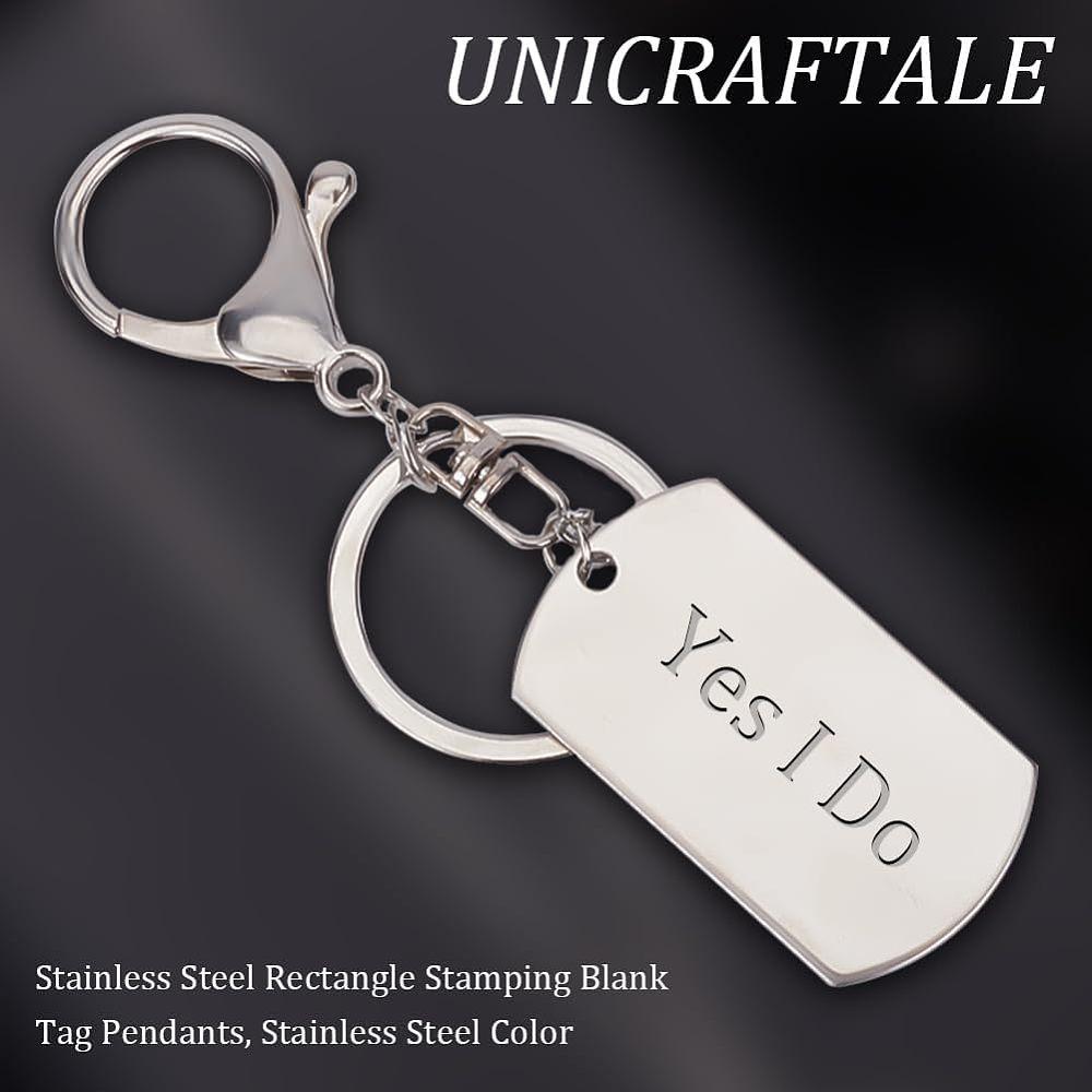 201 Stainless Steel Rectangle Stamping Blank Tag Pendants 43x24x1mm Hole: 3mm Stainless Steel Color 43x24x1mm Hole: 3mm 20pcs/box