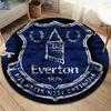 Everton F.C Round Area Rug,Carpet Rug for Living Room Bedroom Sofa Playroom Decor,Non-slip Floor Mat