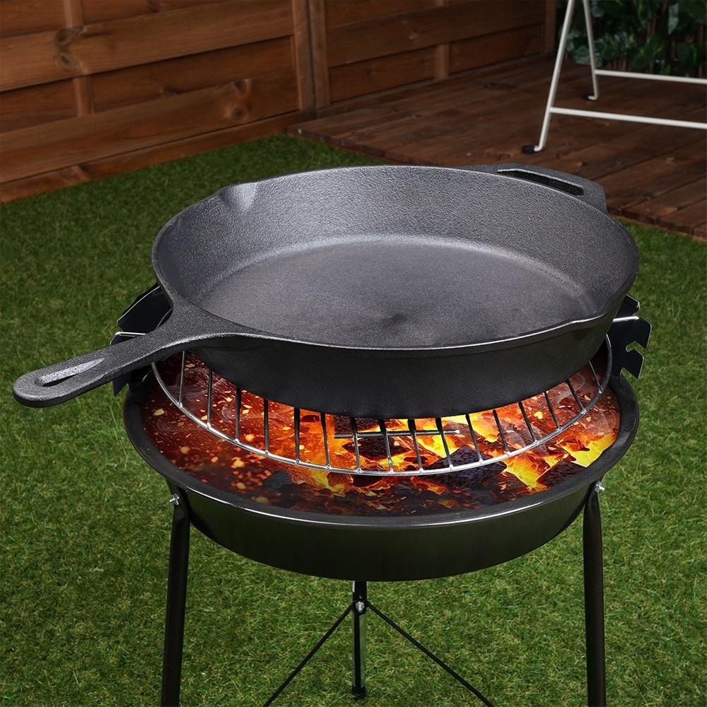 Patelnia Żeliwna Grill Ognisko do Piekarnika na Gaz Indukcję Talerz 30 cm