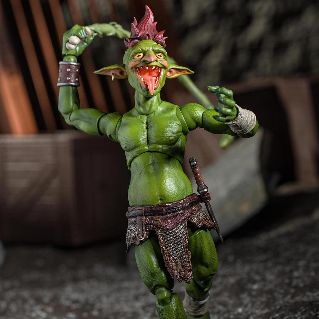 Hopdo Toys Goblin Mohawk Hairstyle Action Figure 1/12 Scale Fully Articulated Collectible Fantasy Creature 14Cm Toy Hobby Gifts