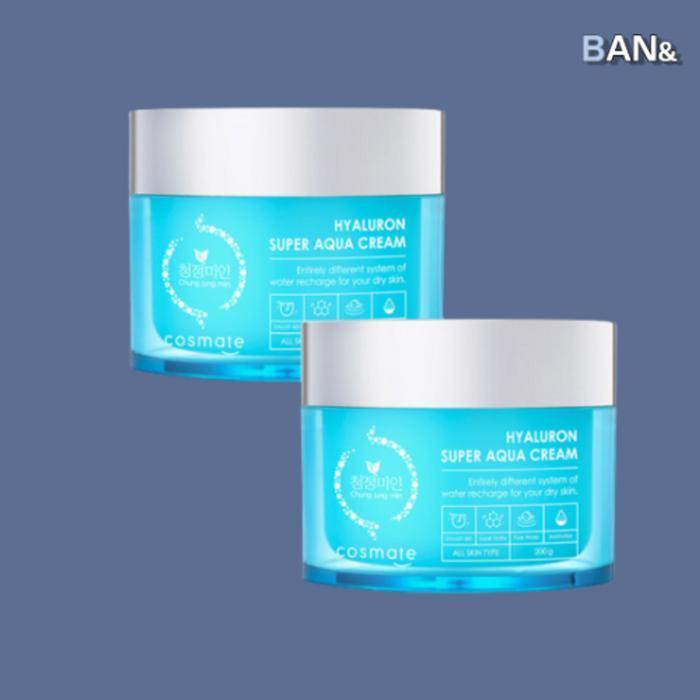 [Chung Jung miin] Hyaluronic Acid Moisture Cream 200g (2ea) Large Capacity Moisturizing, Nourishing, Glossy, Elastic Cosmetics (17503260)