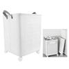 Foldable Laundry Basket with 4 Wheels Space Saving Portable Storage Hamper for Clothing Toys Home Sundries