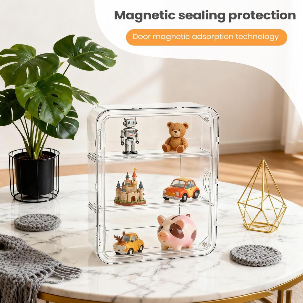 Storage Box Transparent Acrylic Display Boxes Dustproof Doll Figure Blind Box Organizer Cabinet Display Stand