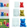 Creative Bear Silicone Candle Mold Flexible Silicone Bear Shape Mold for Easy Demolding Handcrafts and DIY Projects
