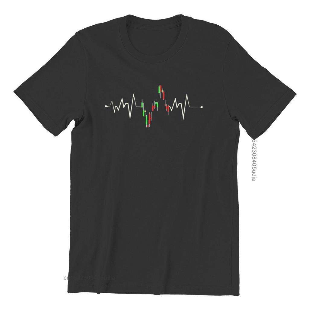 Stock Ekg Investor Trader Heartbeat Stock Market Unisex Jersey T-Shirt Printing Rife Mens Top T-Shirts Custom
