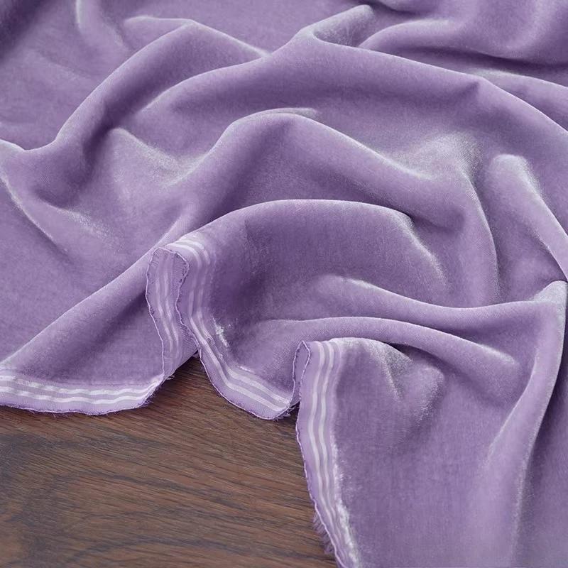 Einfarbiges Hochwertiges Seidenvelours-Stoff für DIY Nähen Kleid Cheongsam Oberteil Rock Weitbeinige Hosen Bekleidungsstoff