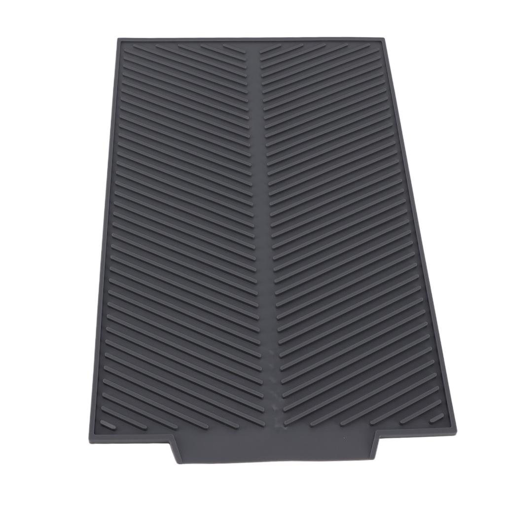 Silicone Dish Drying Mat Anti Slip Shock Proof Easy To Clean Kitchen Counter Drying Mat for Dish Bowl Fork L 43x33.5cm