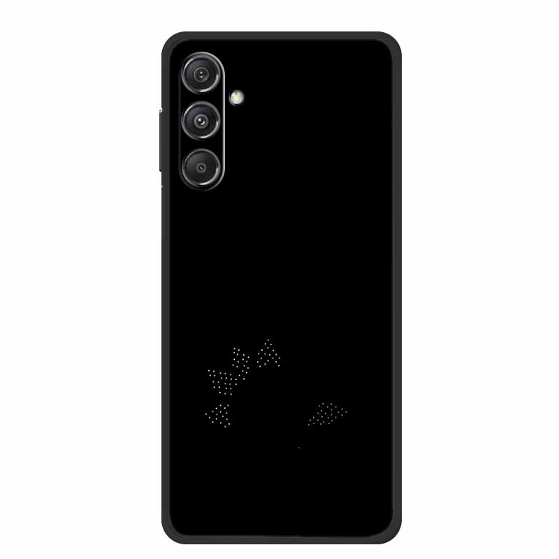 Черный силиконовый чехол для Samsung Galaxy M17 5G Чехол Мультяшный кот Мягкая задняя крышка для Samsung M17 2025 Чехол M 17 Ударопрочный Coque Samsung M17
