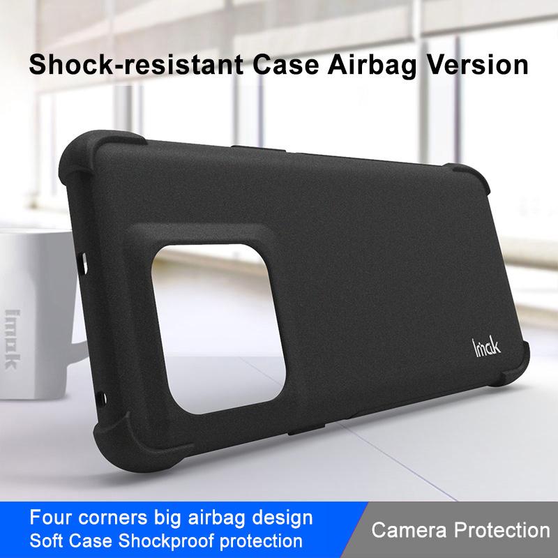 

IMAK For OnePlus 10T 5G/Ace Pro 5G Matte Finish Drop-proof Airbag TPU Cover Anti-scratch Protective Phone Case Black