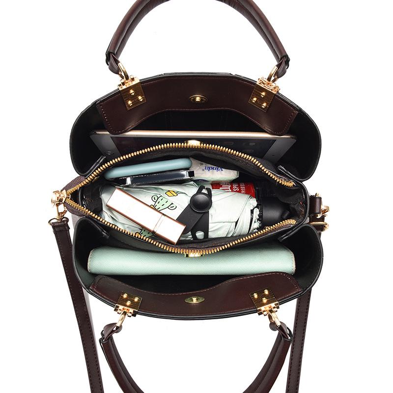 Borsa a mano da donna Shi Chen 2025 Primavera/Estate Color Block: Borsa a Spalla Singola e a Tracolla, Spaziosa e alla Moda, per Donne di Mezza Età