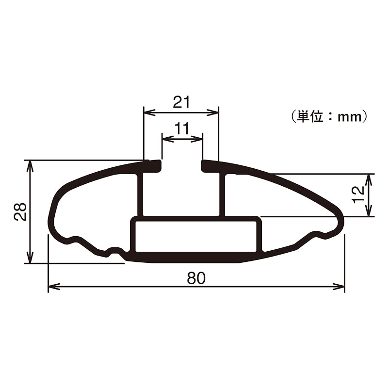 Carmate Inno Roof Carrier Base Carrier Bar (1 Bar) [Aero 122.5cm] XB123BK