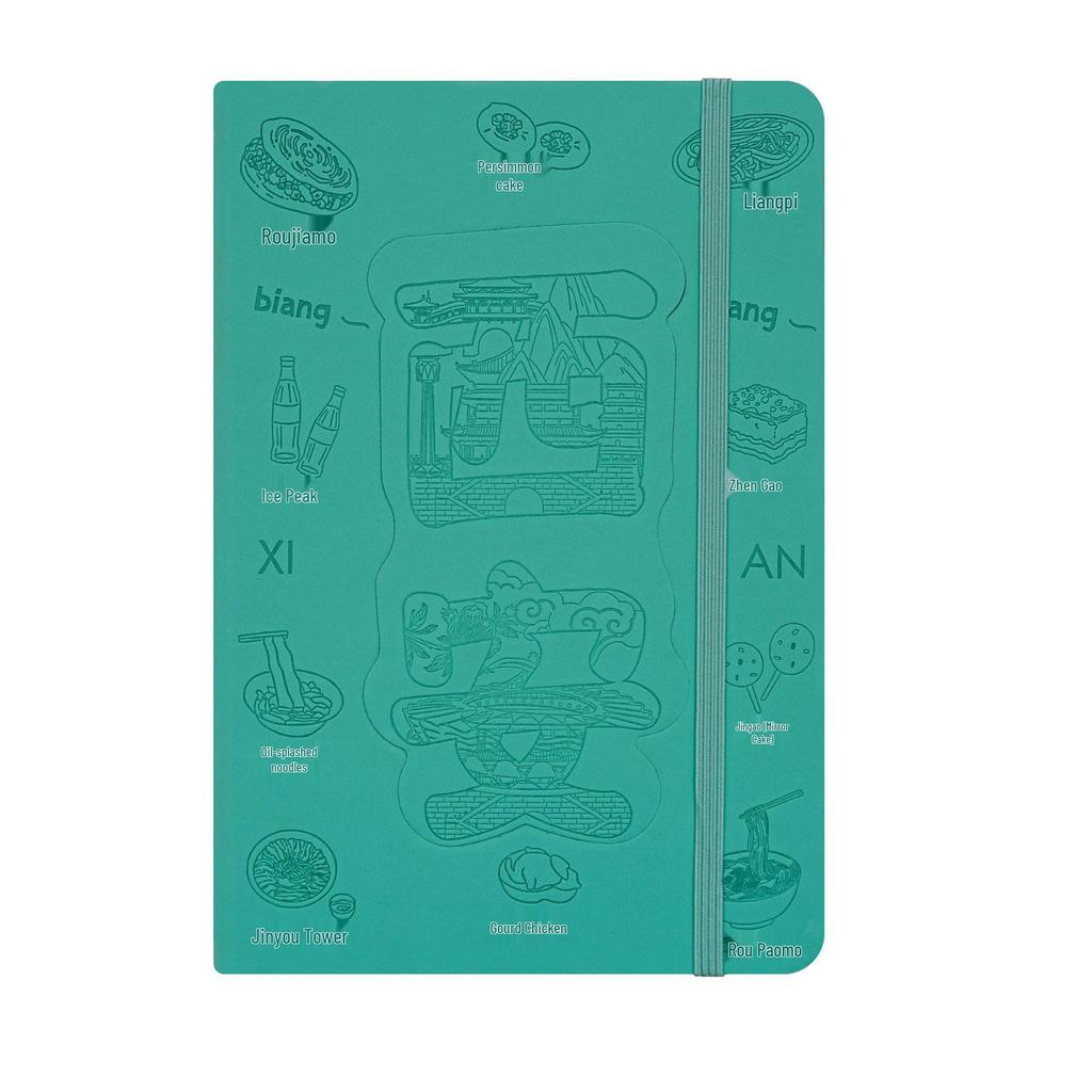 Wuhan Souvenir Notebook with Blank Stamp Collection and Refrigerator Magnet
