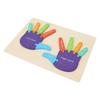 Jigsaw Puzzle Toy Palm Shape Color Cognition Educational  Wooden Puzzle Toys for Toddlers