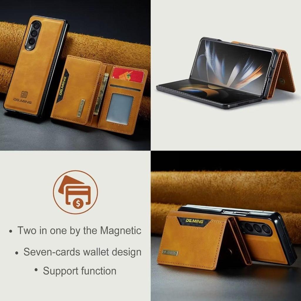 Veske For Samsung Z Fold 5 3 Z fold 4 S23 S22 S21 Ultra S20 A12 A22 A32 A52 A13 A33 A53 A14 A24 A34 A54 Flip Magnetic Leather Wallet Stand Cover