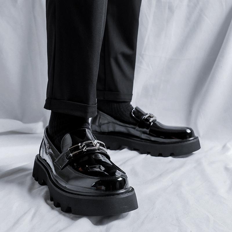 Men New Formal Shoes PU Thick Sole Anti Slip Casual Business Office Lefu Shoes European Thick Sole Social Shoes Men Shoe