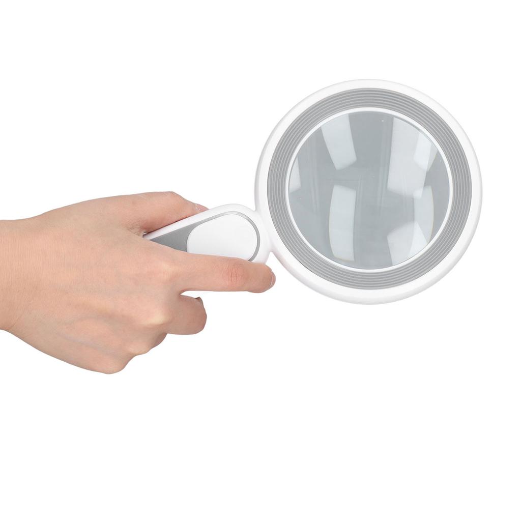 Handlupe 20X Optische Lupe mit 21 LED-Leuchten USB-Aufladung Touch