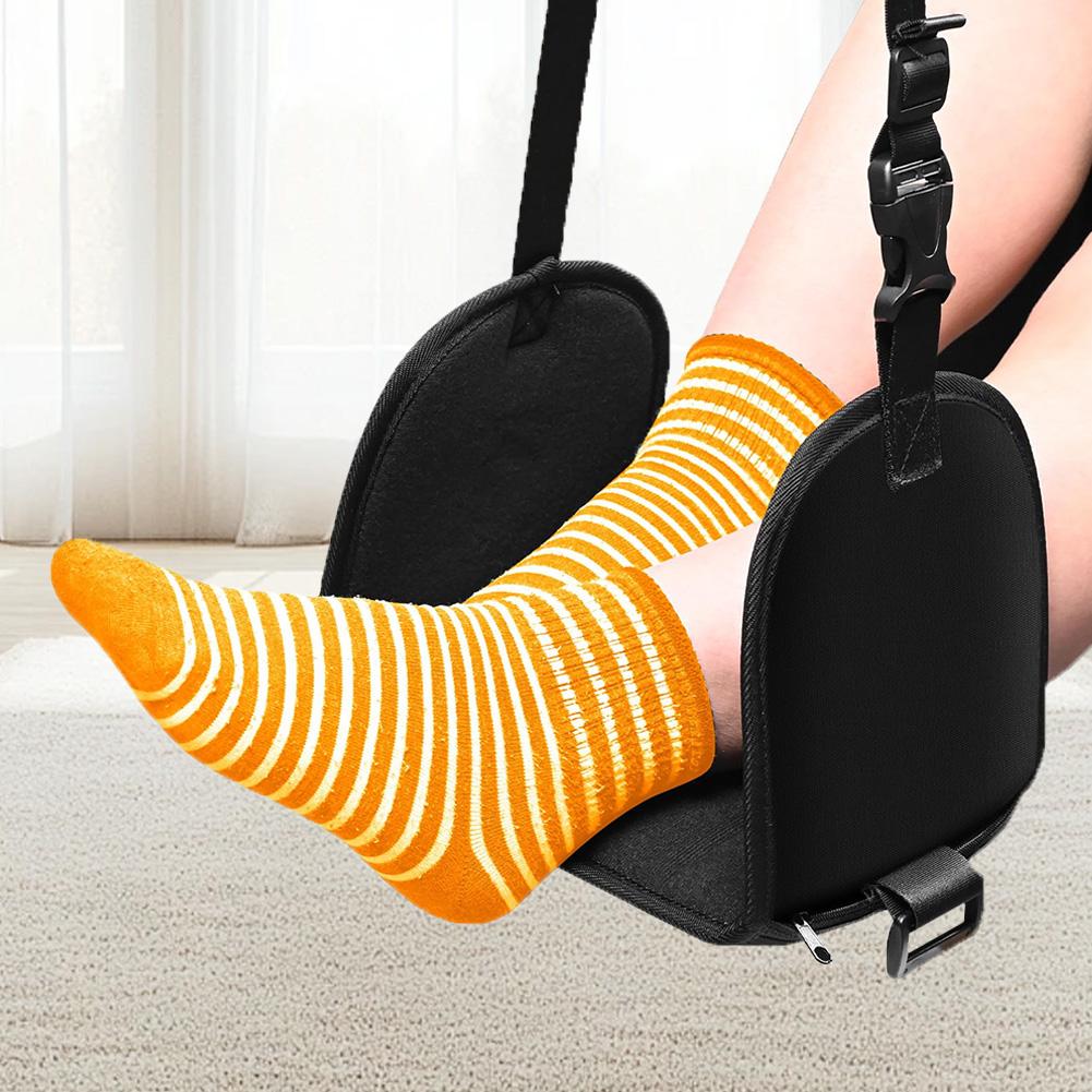 Foot Hammock Lightweight Aircraft Hammock Support Plate Portable Plane Footrest for Long Travel Foot Leg Rest