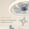 50cm * 13cm Bedroom Intelligent Remote Control Ceiling Fan Lamp Electric Ceiling Fan With Light Three Color Dimming Household LED Fan Light