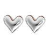 9 Paires Boucles d'Oreilles Créoles Argent Brillant Miroir Cœurs Poli Zirconium Cubique Perles Synthétiques Design Géométrique Boucles d'Oreilles Soirée Rendez-vous