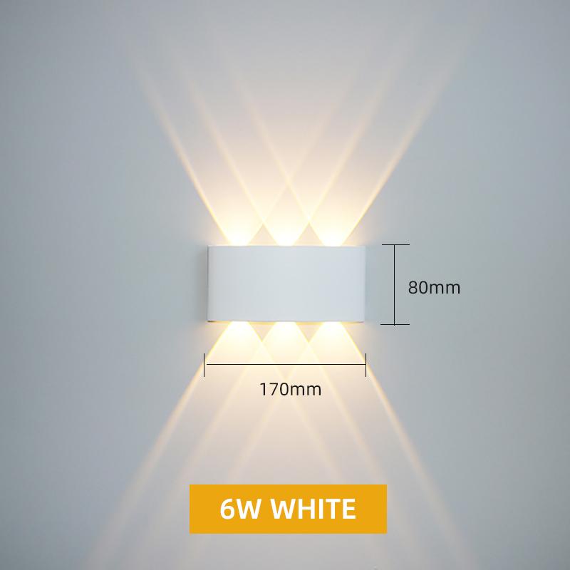 IP65 8W 12W Aluminum LED Wall Lamp Waterproof Outdoor Garden Lights Interior Wall Light for Bedroom Living Room Stairs Lighting