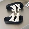 Bow wear cool slippers women's summer versatile thick bottom open toe casual sandals
