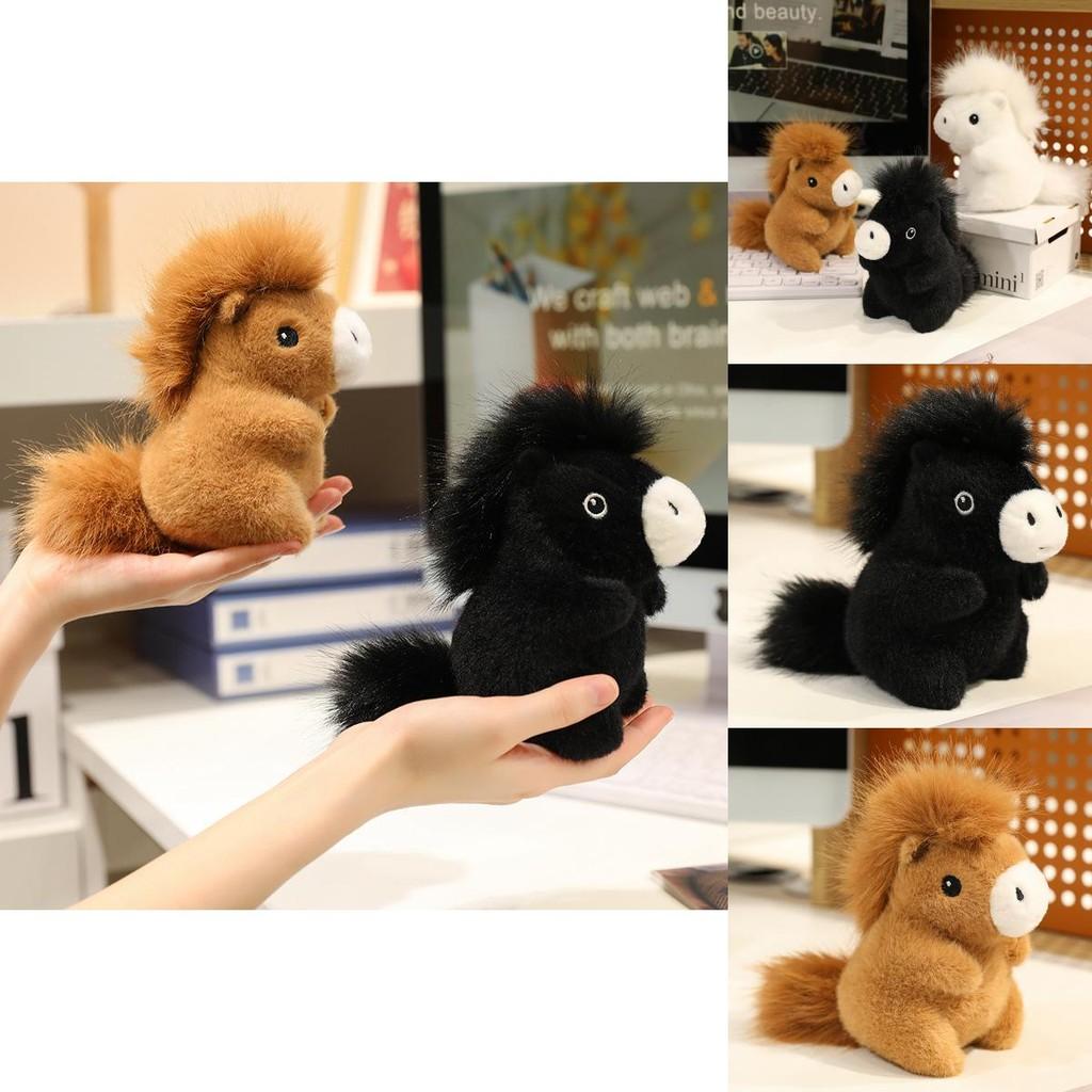 Plush Pony Stuffed Animal Toy For Kids And Girls Gift Decor Office Desk Companion