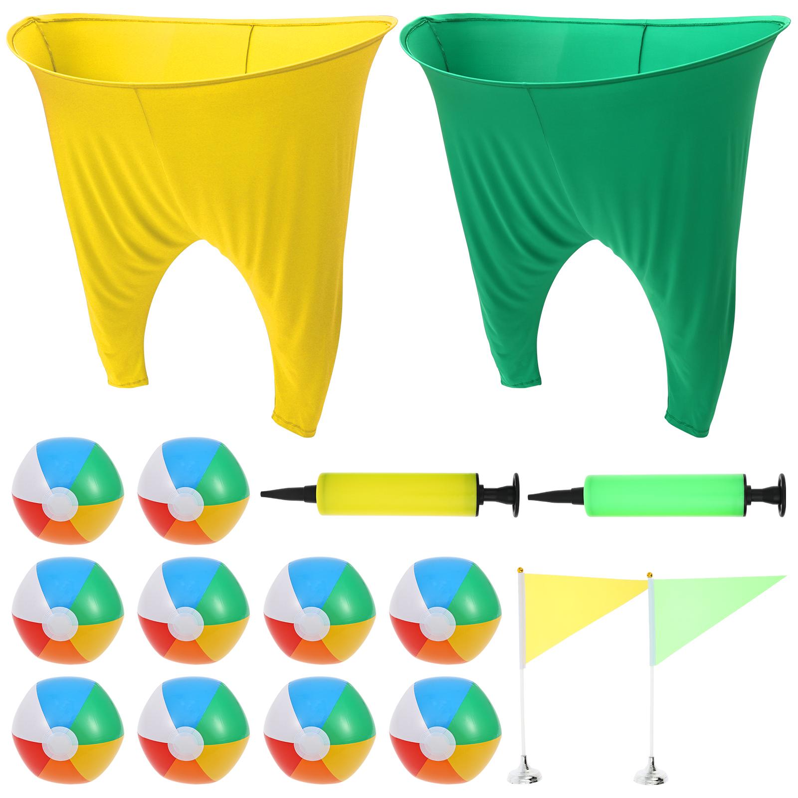 

2Pcs Kid Adult Granny Pants Yard Game Marker Cones Games Field Family Reunion Giant Outdoor Ball Sensory Tossing Game Toys Set as show