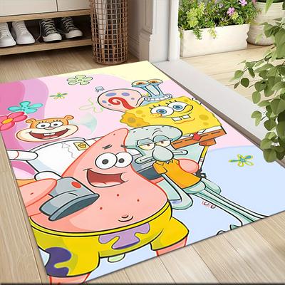 Spongebob Friends Adventure Carpet Rug Soft Washable Antislip Home Living Room Sofa Mats Personalized Christmas Rug