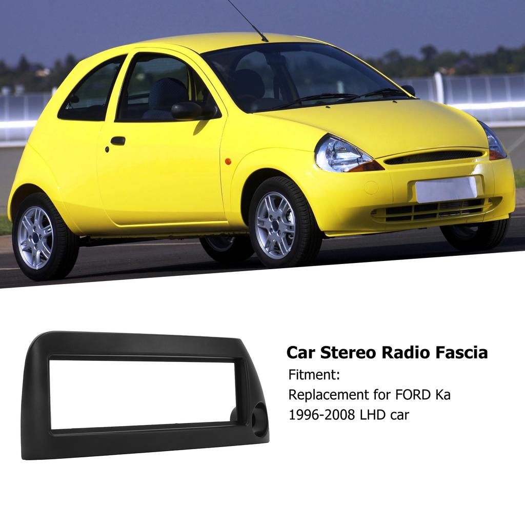 1 Din Car Stereo Radio Fascia Dustproof High Strength Replacement for FORD Ka 1996‑2008 LHD Car