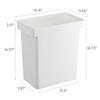 Yamazaki Tower Food Storage Container, 12kg Capacity, with Measuring Cup, White, Approx. W41 X D24 X H42.5cm (Approx. H65.5cm with Lid Opened), Model