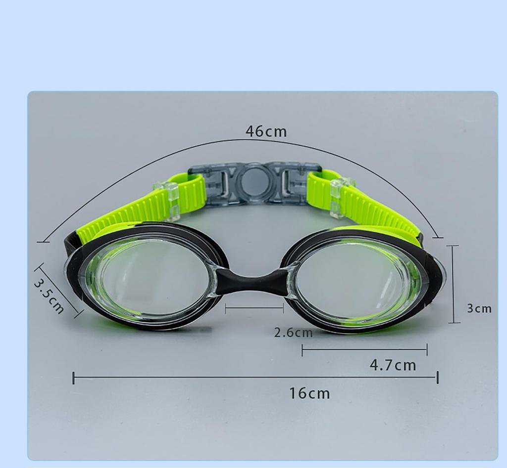 MiniAya Svømmebriller for Aldre 7 og Myk Enkel Nese og Beskyttelsesetui Egnet for Konkurransedyktige og Unisex Barn, Oppover, Anti-dugg, Antibakteriell,