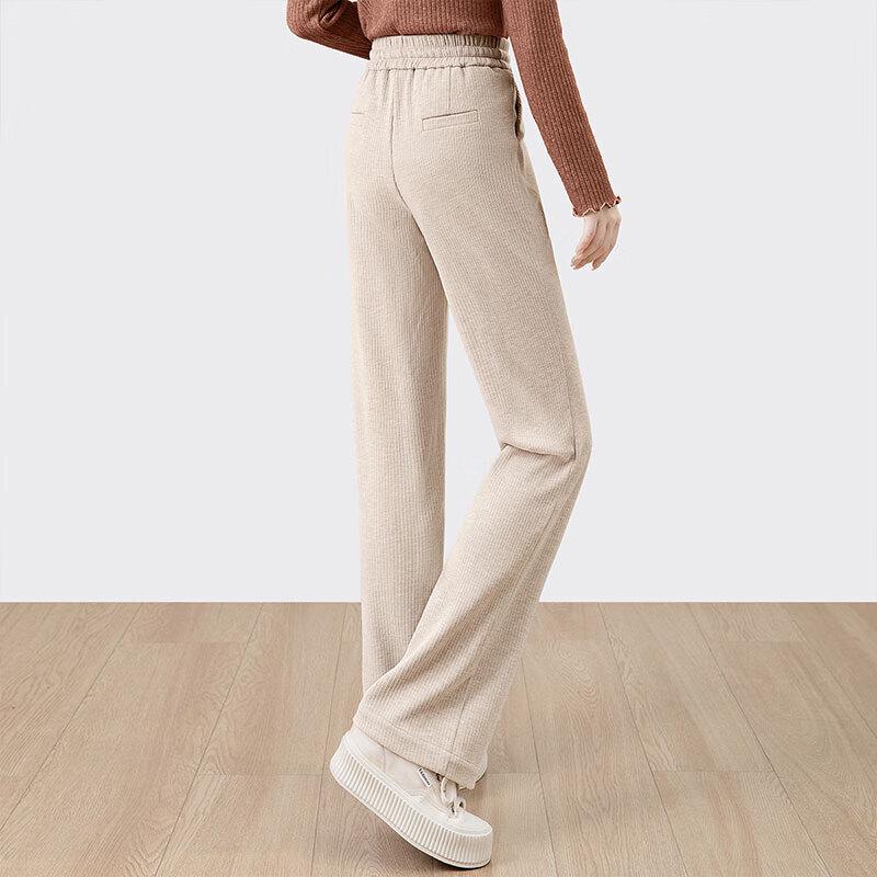 Sibaishe Women's High-Waist Drawstring Wide-Leg Casual Pants