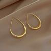 Geometric Oval Hoop Earrings for Women Simple Desgin Earrings Party Wedding Fashion Jewelry Accessories