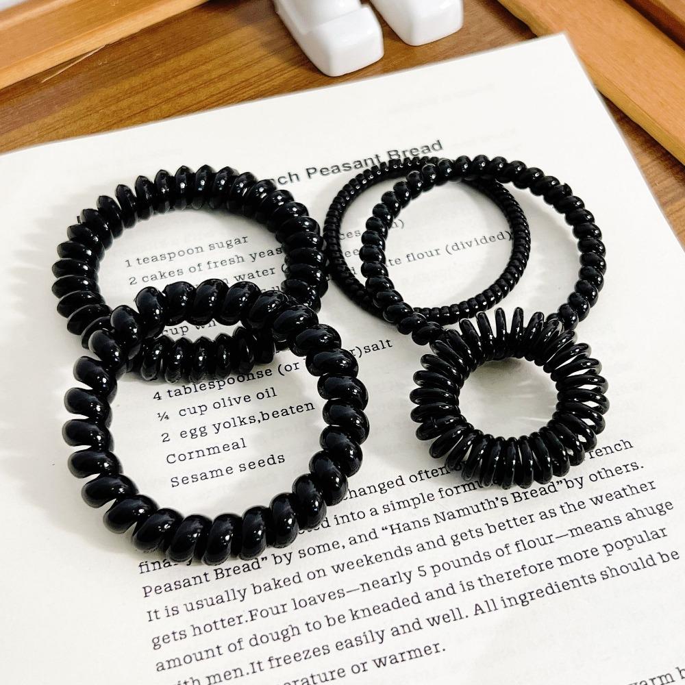 5 Stück Telefonkabel Haargummis für Damen Spiral-Kordel Haarbänder Ohne Beschädigung Haaraccessoires für dickes dünnes Haar