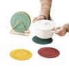 Wärmeisolierendes Silikonpad, mehrfarbig, rund, für Tassen, Untersetzer, rutschfest, für Geschirr, Topfuntersetzer, Zubehör für die Küche zu Hause
