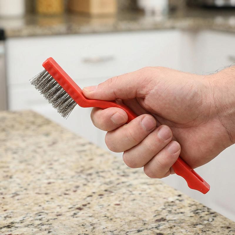 Deep Clean Kitchen Brush Set  Cleaning for Gas Stove Brass Bristles Scrubber Appliance Maintenance