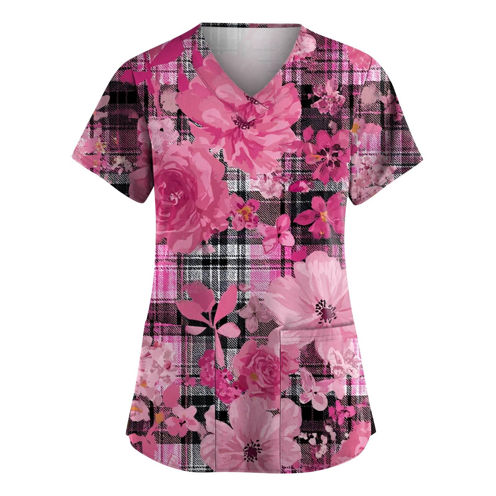 

Женские модные комбинезоны с V-образным вырезом и короткими рукавами, с карманами, с принтованным верхом, одежда M