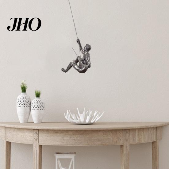 Rock Climber Statue Artistic Realistic Appearance Delicate Craft Wall Retro American Resin Pendant Ornament