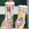 Juice Cup with Lid And Straw Portable Clear Large Capacity for Tea And Water