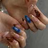 Leopard Print Manicure Patch Retro Detachable Nail Three-dimensional Irregular French Wear Manicure Patch