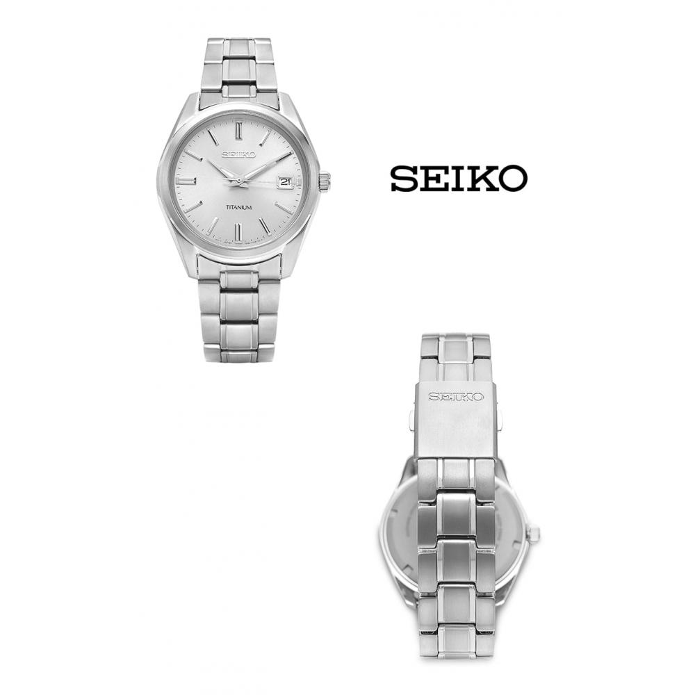 Seiko Sur369p1 Классические аналоговые мужские часы из титана