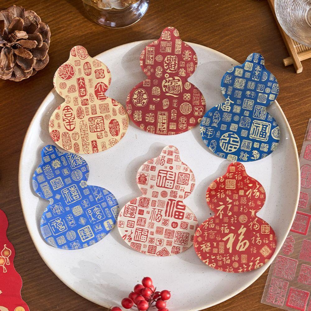 DIY New Year Magnetic Sticker Acrylic Calabash Refrigerator Sticker Magnets Message Board
